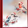 Christmas Little Bird Static Cling Window Stickers for Door and Window Decoration