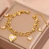Popular bracelet, titanium steel does not fade, love zircon bracelet, high-end female light luxury niche bracelet, bracelet.