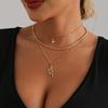 Retro Style Snake Water Drop Pendant Spiral Collarbone Chain Personalized Trend Necklace