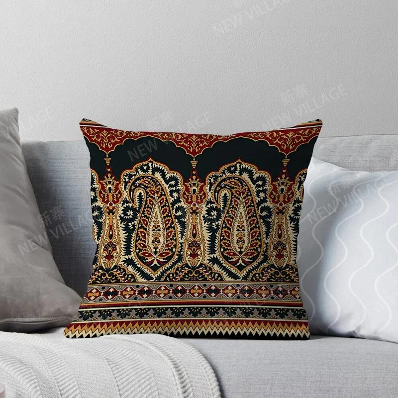 Mandala Flower Series Throw Pillow Cover With Short Plush Print For Living Room Sofa Decoration Cushion Cover Pillow Covers