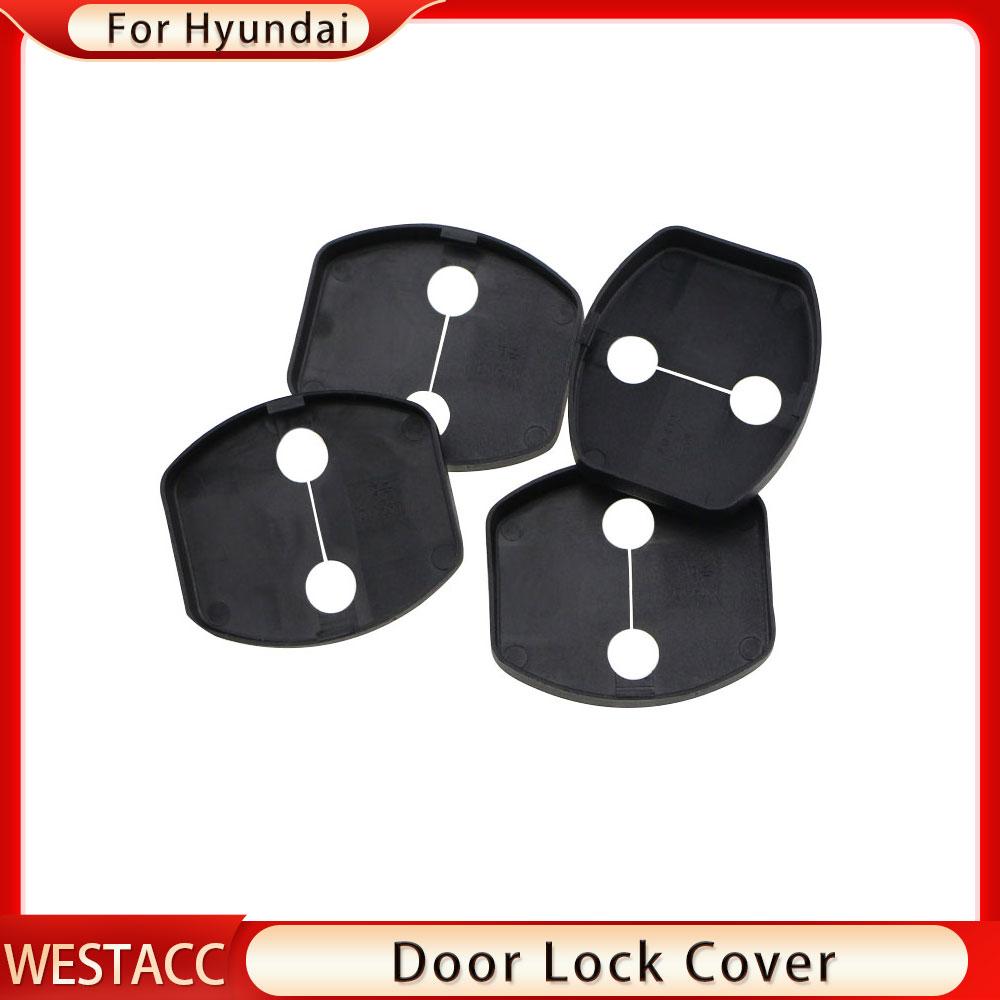 4 teile/satz ABS Auto Türschloss Abdeckung Schutz Aufkleber für Hyundai Tucson Sonata Creta Ix25 Kona Solaris 2016- 