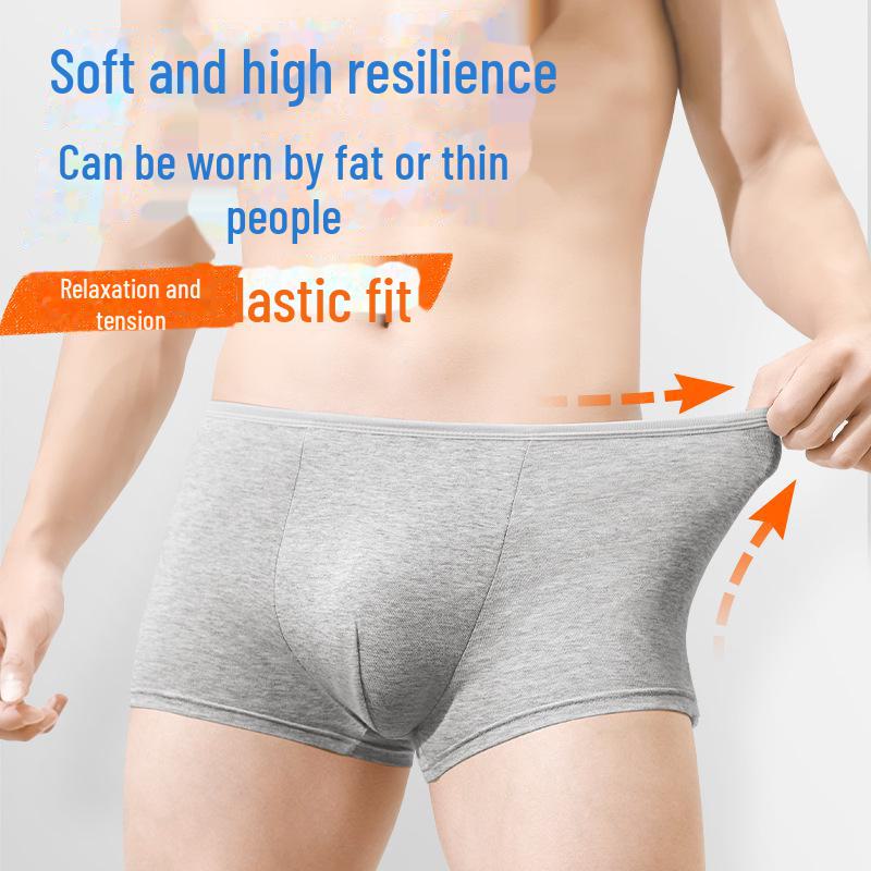 Men's Disposable Cotton Boxer Briefs: Sterile, Travel-Ready, Non-Washable