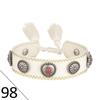 European Woven Bracelet with Metal Nail Buckle and Tassel for Women