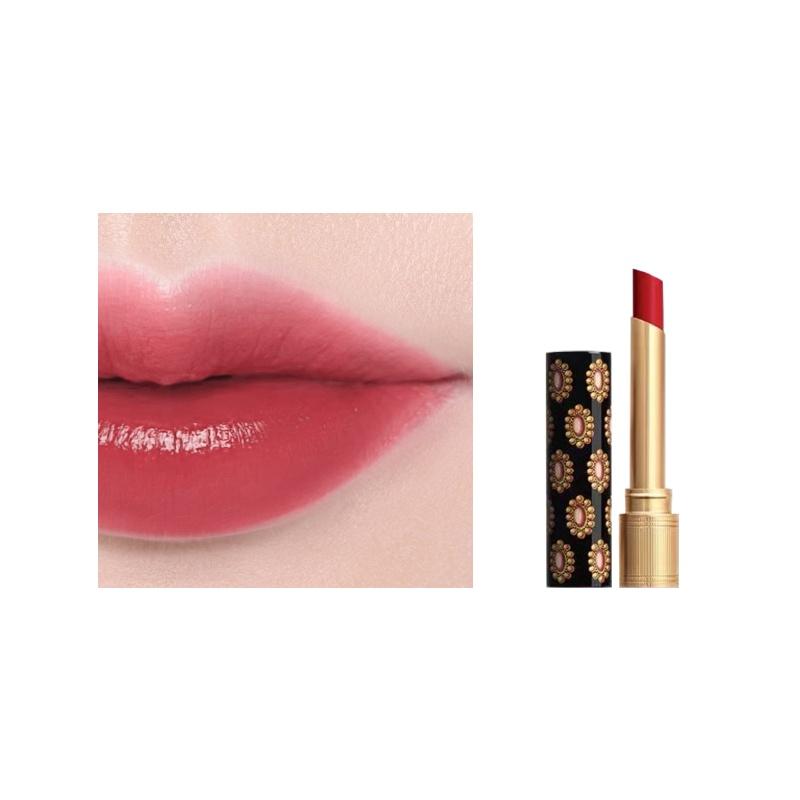 Gucci Gem Lips Colorful Glaze Lipstick Creamy Moisturizing Thin Tube Lipstick Colored Glass Lip Gloss Cosmetics #508Diana Amber without gift box