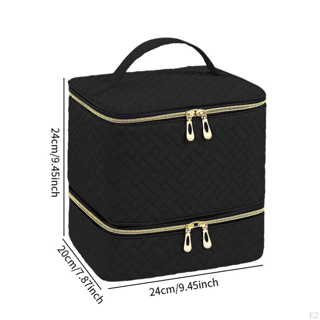 Nail Polish Organizer Bag PU Leather Travel Carrying Case Holder