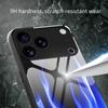 For iPhone 17 Pro Max Case Anti Drop TPU PC Tempered Glass Pattern Printing Phone Back Cover