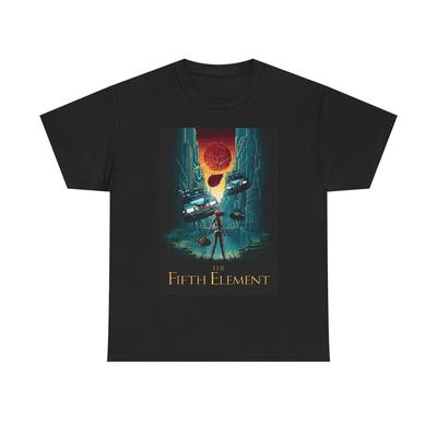 Koszulka Piąty Element Vintage SCI FI Retro Film Unisex Ciężka Bawełniana Koszulka