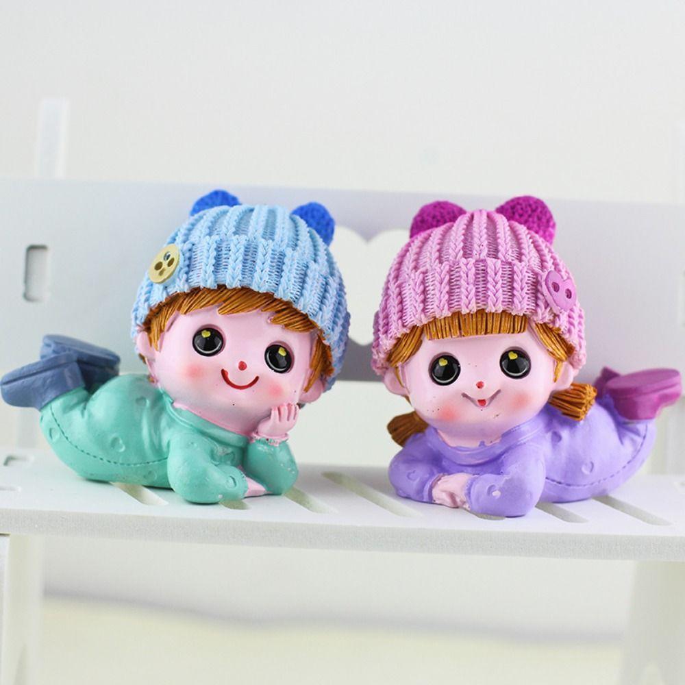 2PCS Love Doll Home Cute Elf Doll Hand Made Cartoon Elf Model Toy  Car Decoration Accessories