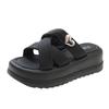 Luxury High-heeled Thick Sole Slippers Summer Fashion Lightweight Rome Shoes Platform Sandals Chic Pantuflas Beach Pu Chinelos