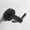 Black 304 Stainless Steel No-Drill Coat & Hat Hook for Bathroom or Entrance