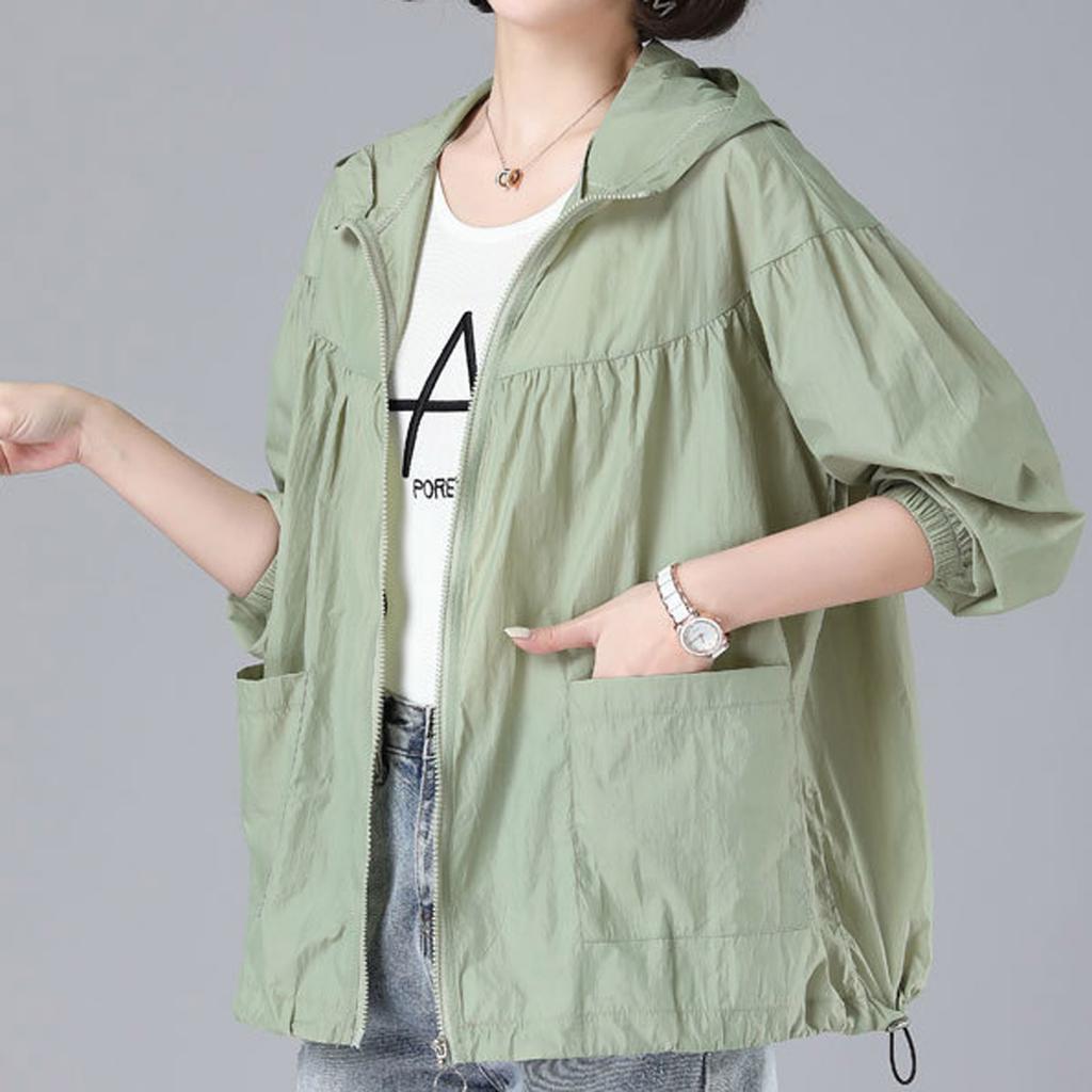 Women's Casual Solid Color Loose Clothing, Fashionable Cardigan Jacket Cardigan Jacket