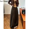 La Chapelle Women's Pleated High-Waisted Wide-Leg Trousers