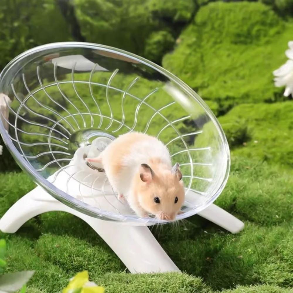 Steel Axle Hamster Flying Wheel Transparent Running Disc Toy  for Small Animal