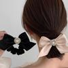 New Solid Color Satin Bow Hair Rope Women Korean Love Style Head Rings Ties Fashion Temperament Elegant Girls Hair Accessories