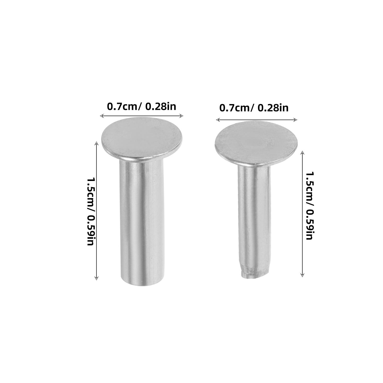 

4Pairs Stainless Steel Rivets DIY Knife Handle Fasteners Metal Studs Bolt Kit Kitchen Tool Repair Accessories Metal Studs срібний