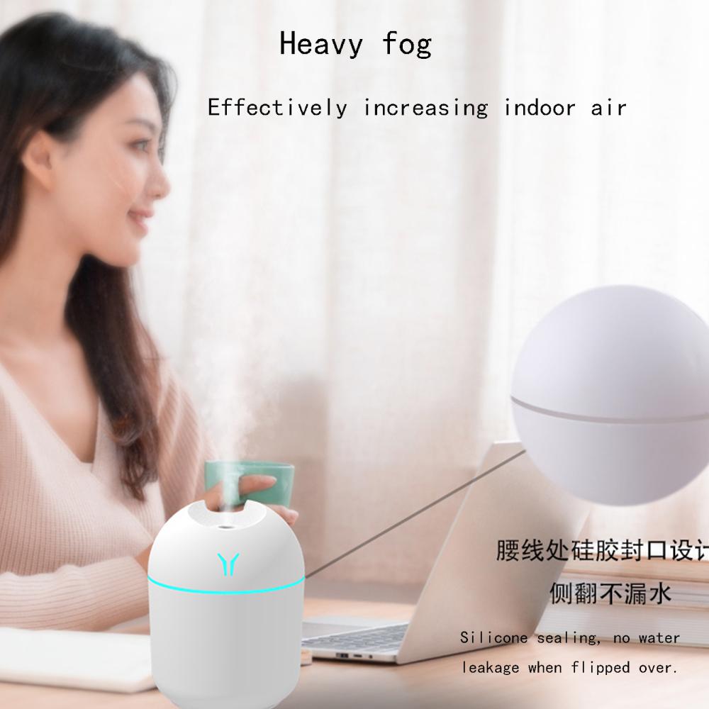 Mini Car Air Humidifier USB Air Purifier Freshener LED Lamp Aromatherapy Diffuser Mist Maker for Home Auto Mini Car Humidifiers