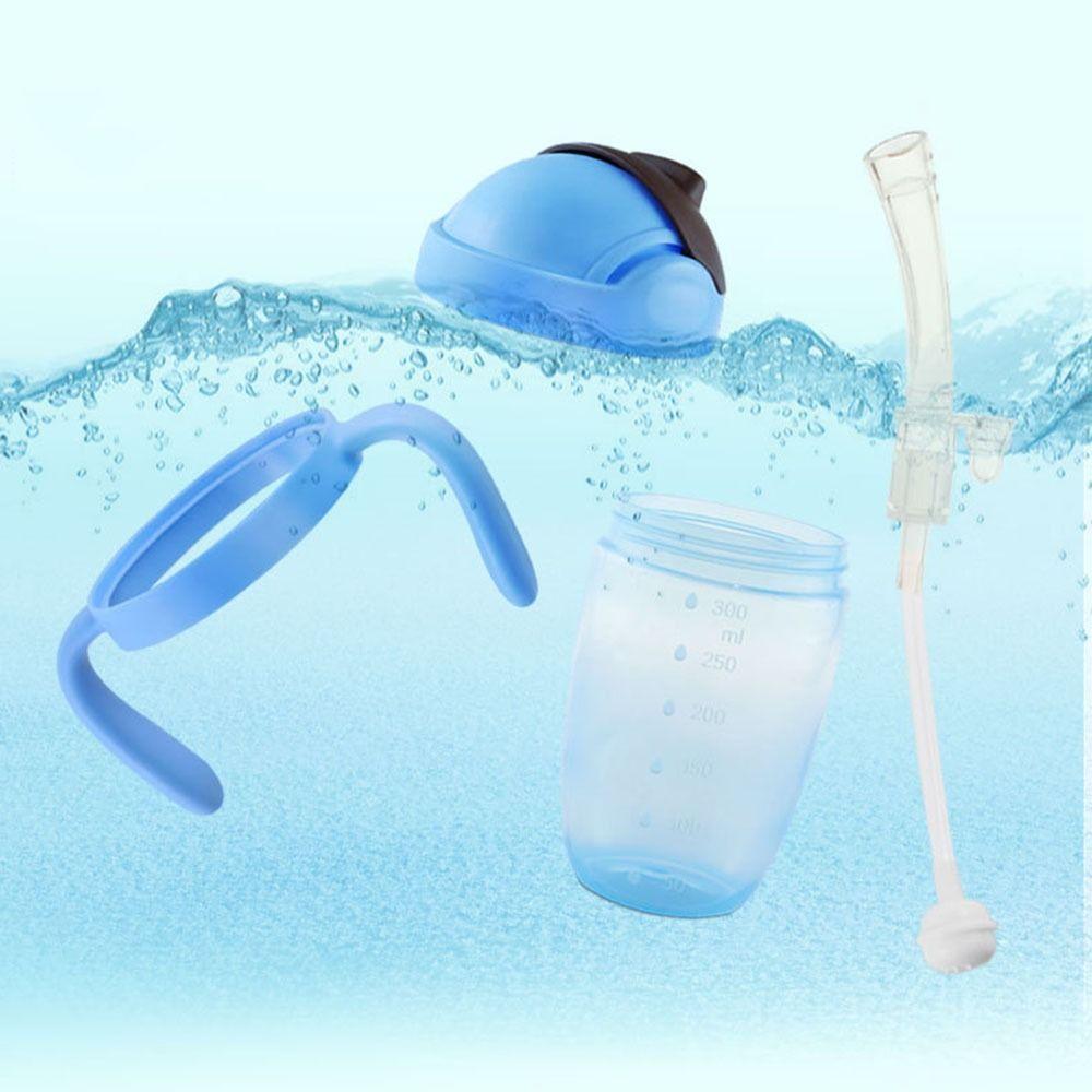 Flip Lid Children Learning Cup with Double Handle Baby Drinking Cup Kids Sippy Cups  Children