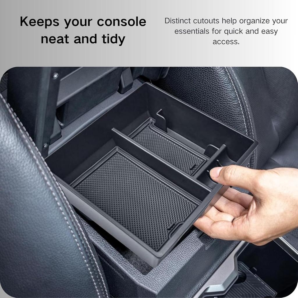 2PCS Center Console Organizer For 2025 Toyota 4Runner 6Th Gen Accessories Interior Ert Armrest Storage Tray And Hidden Storage Box
