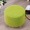1Pc Round Seat Cover Elastic Protector Soft Pouffe Stool Removable Flannel Stool Cover Footstool