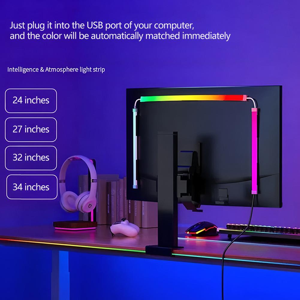 Music Game Sync 24" Screen Gaming Amosphere Ambient Smart TV Monitor LED Strip Backlight Light for Computer Screen