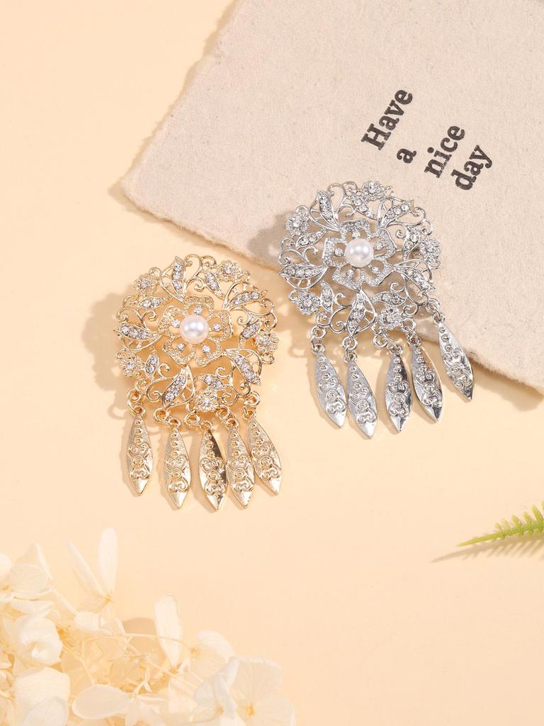 Muslim Rhinestone Brooch Classic Versatile Pendant Jewelry Collar Decor Corsage
