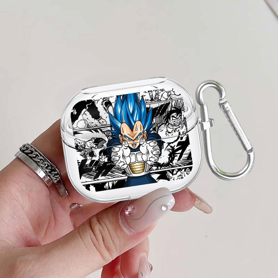 

Case For Samsung Galaxy Buds Live 2Pro 3 FE 4Pro 2 4 Pro 3Pro Clear Earphone Cases Cover With Hook D-ragonS B-allS Cool Vegeta Buds Live