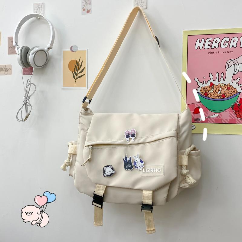 Japanese Harajuku Crossbody Bags For Women High School Girls Messenger Bag Patchwork Handbags School Book Bag Shoulder Bag Bolso