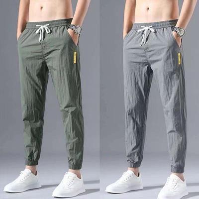 Pantalon de Travail Respirant en Soie Glacée d'Été pour Homme - Super Fin, Ample, Uniforme de Travail Résistant à l'Usure