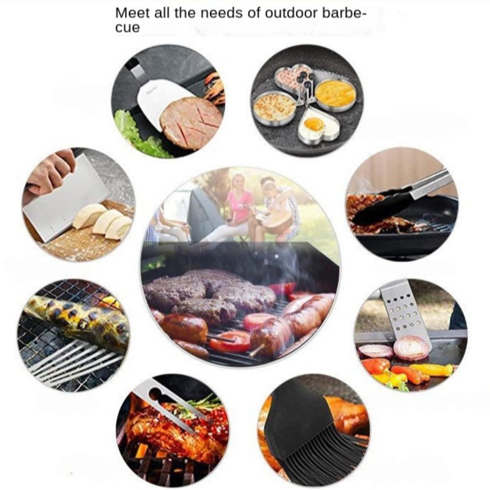 Stainless Steel Teppanyaki Scraper Non-Stick Cooking Spatula Steak Fried Shovel  Outdoor BBQ