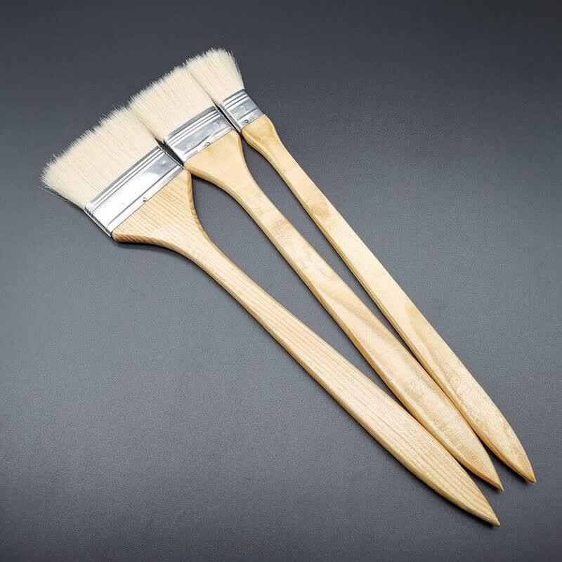 Handun 3-inch Long Handle Pig Bristle Paint Brush