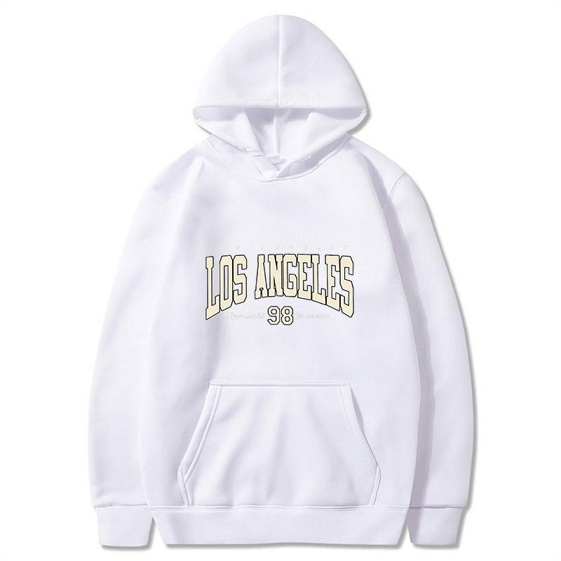 New fashion men's fall-winter Los Angeles printed hooded sweate, for outdoor leisure wear versatile top for all occasions