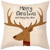 Merry Christmas Cushion Cover Santa Claus Elk Pillow Cover Living Room Sofa Home Room Decorations