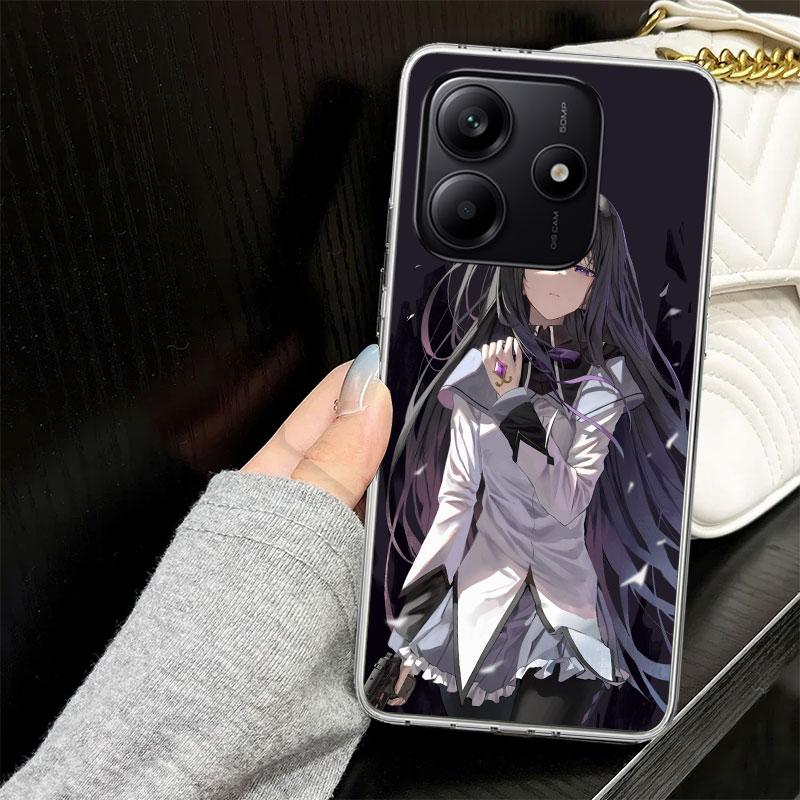 Madoka Magica Homura Case for Xiaomi Redmi Note 14 13 12 11 Pro Plus Phone Cover 14S 12S 11S 11E 11T 10S 10 9S 9 Silicone Funda