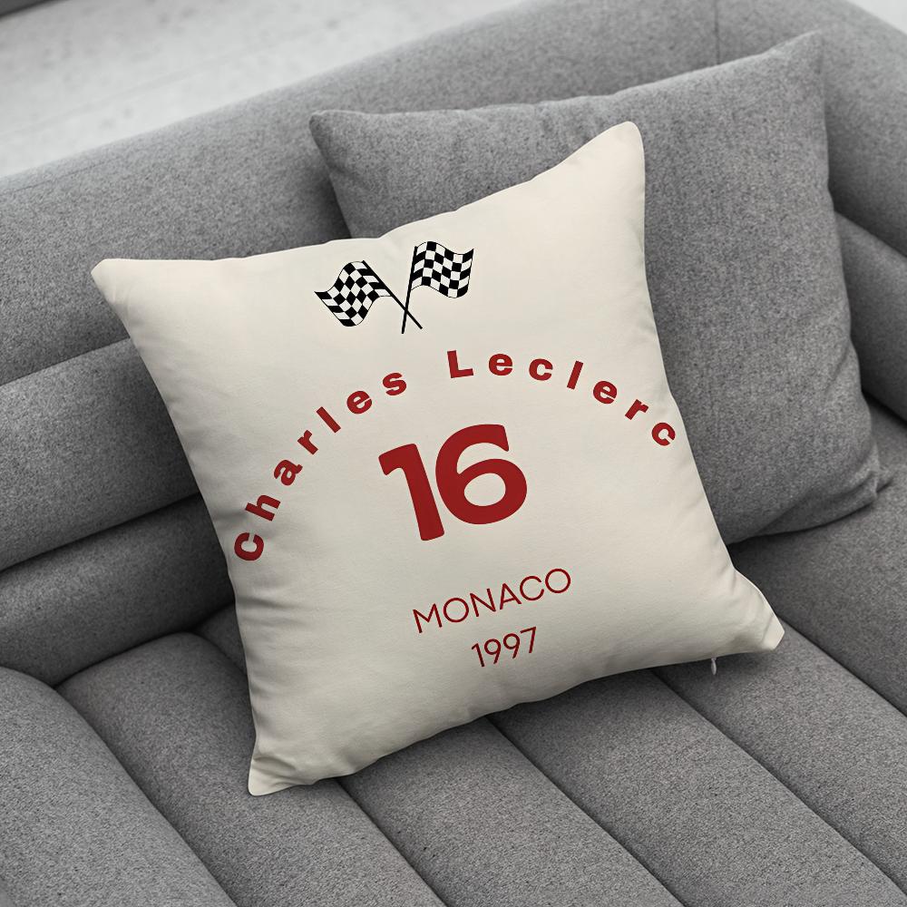 F1 16 CCharles LLeclerc Pillow Case Soft Cushion Cases for Farmhouse Sofa Decor Home Decorations and Protector