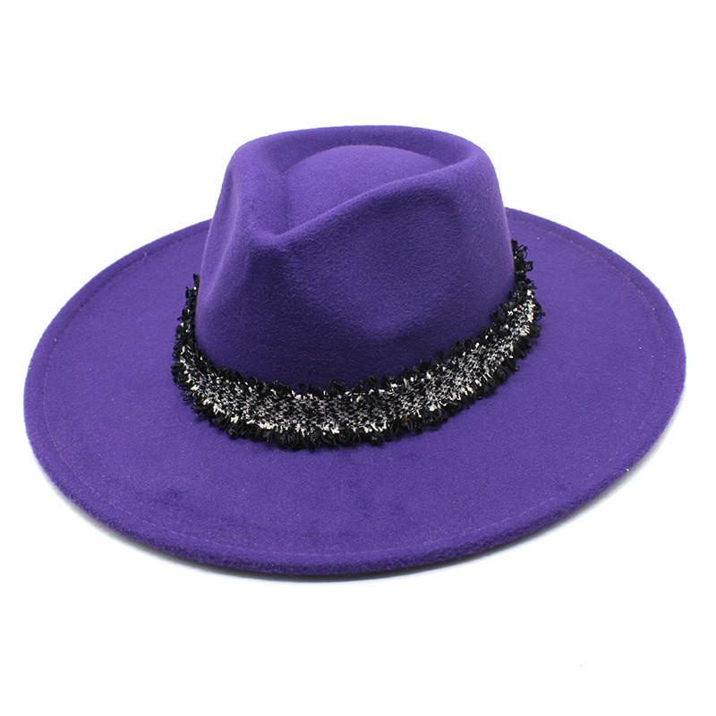 Style Wool Felt Hat With Large Brim For Men Women Winter Autumn Casual Outdoor Wear