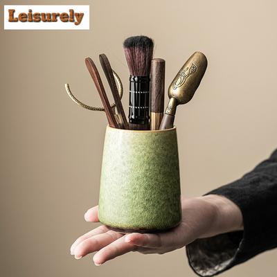 Cambiamento di Forno Verde Cielo Stellato Tè Sei Gentiluomini Antico Set di Strumenti per il Tè Teiera Utensili Set da Tè Tieguanyin Accessori Ornamenti