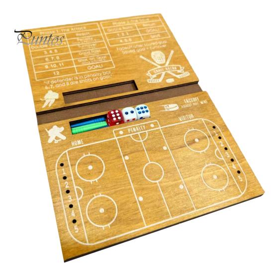 Party Hockey Game Ice Dice for 2 Players, Fast-Paced Tabletop Strategy Folding Game, Portable Travel Board Hockeys Fans, Adults