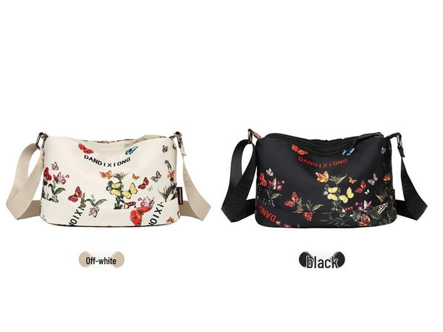 2025 Women's Large Capacity Multi-Compartment National Tide Print Fashion Crossbody Bag for Travel