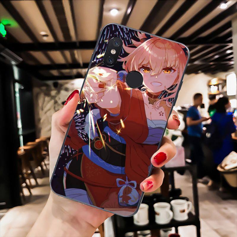 Genshin Impact Yoimiya Etui na Telefon Dla Xiaomi Mi 11 10 A2 A2lite A1 9 9SE 8Lite 8explorer F1 Poco M3 X3 Pro Fundas Cove