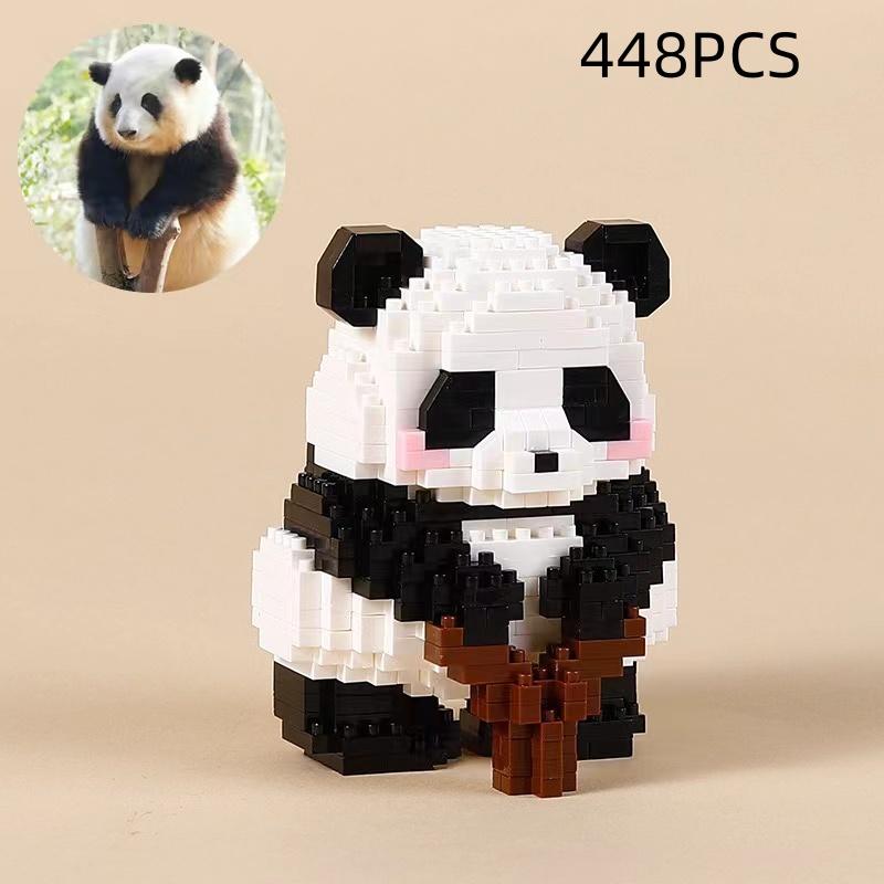 Micro Granule Panda Panda Decorare Puzzle Asamblare Jucării pentru copii