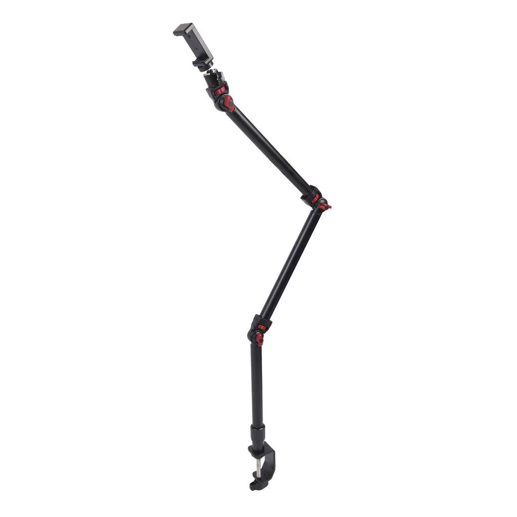 Articulating Arm 3 Section Adjustable Detachable 1 4inch 3 8inch 5 8inch Screw 360 Degrees  Ball Head C Clamp Aluminum