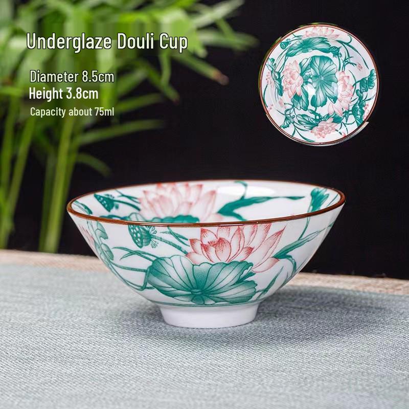Blau-weiße Douli-Teetasse aus Porzellan für Kung-Fu-Tee