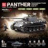 Military German Leopard medium tank G late model armored vehicle building blocks for boys' toy set