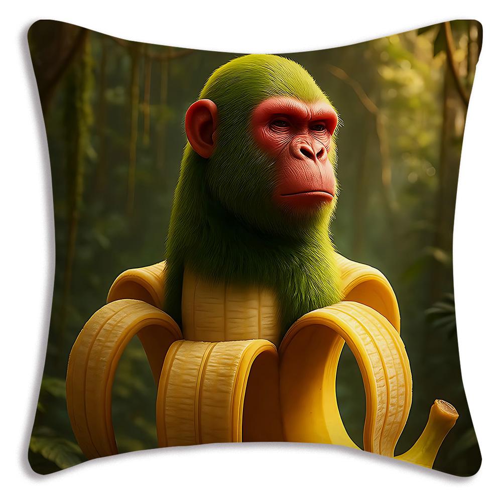 Cute I-Italians brainrots Pillow Covers Cartoon Sofa Decorative Home Double-sided Printing Short Plush Cute Cushion Cover