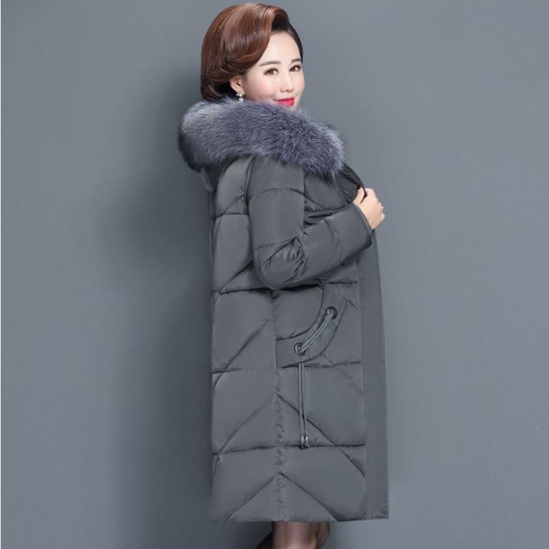 Plus Size 6XL Women's Winter Cotton Padded Jackets Middle-aged Mother's Down Jackets Warm Thick Parkas