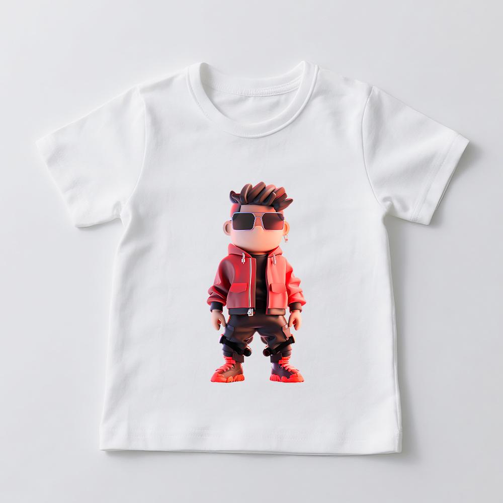 Roblox Printed Cotton Tshirt for Boys Cool Graphic Tee Kids Short Sleeve Tops Childrens Casual Wear