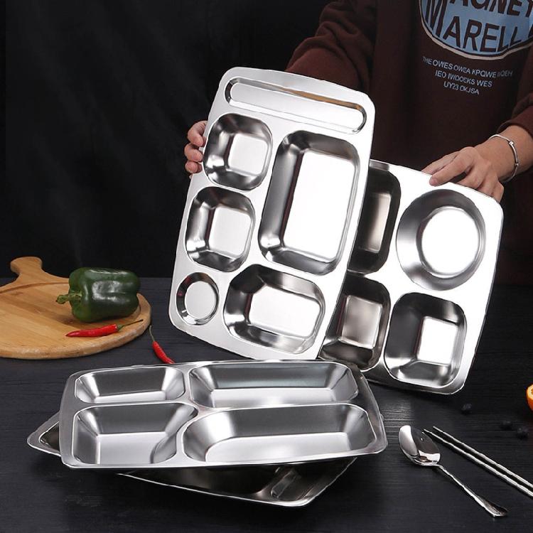 Dinner Trays Divided Dinner Plates for Adults Kids Campers and Portion Control