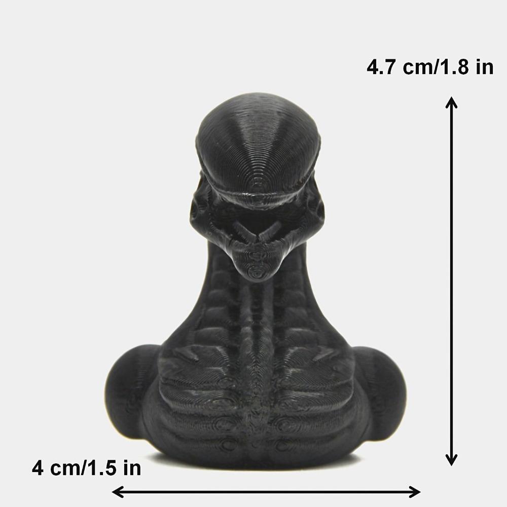 

Creative Alien Series Duck Figurine, Fun Resin Decoration for Party Decorations, Unique Desktop Display Accessory чёрный