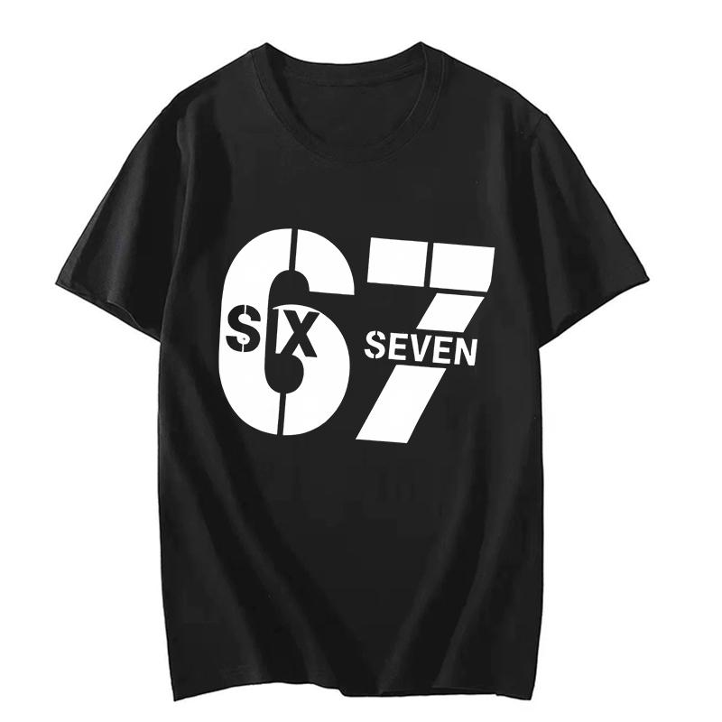 Funny Six Seven 67 Brainrot Print Fashion T Shirt Unisex Women Fashion Gaming Meme TShirt Y2k Casual Short Sleeve Tee Tops Clothes
