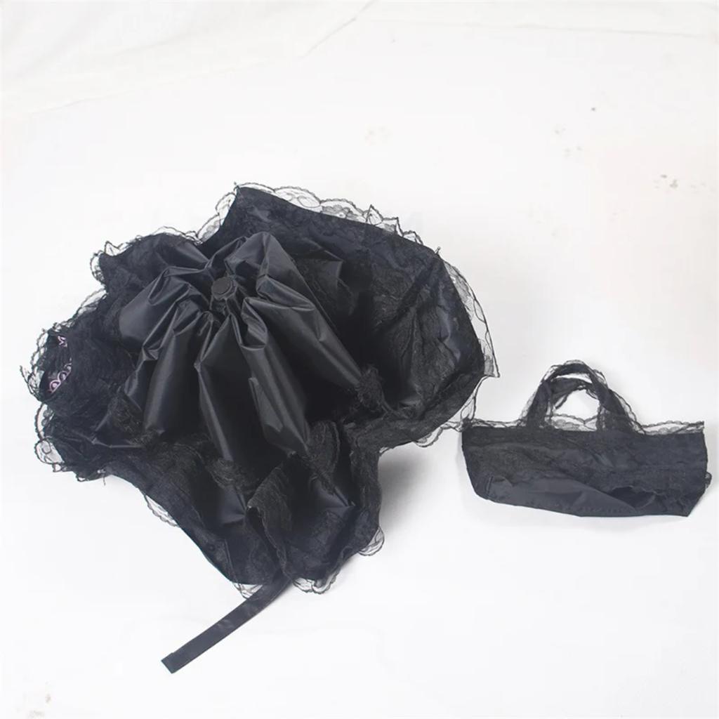 Vintage Lace Parasol Foldable Gothic Lolita Umbrella Lady Rain Anti-uv Protection Umbrella Dome Props Parasol Umbrella Lady